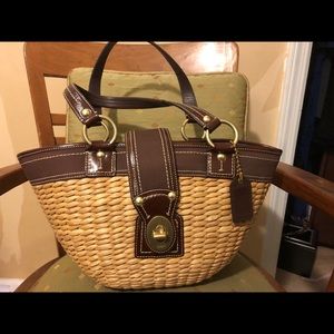 Classic Coach Straw Bag